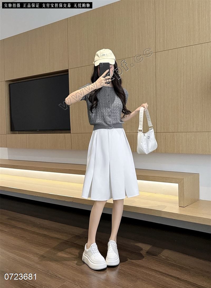 牛皮厚底小白鞋女鞋6858-1