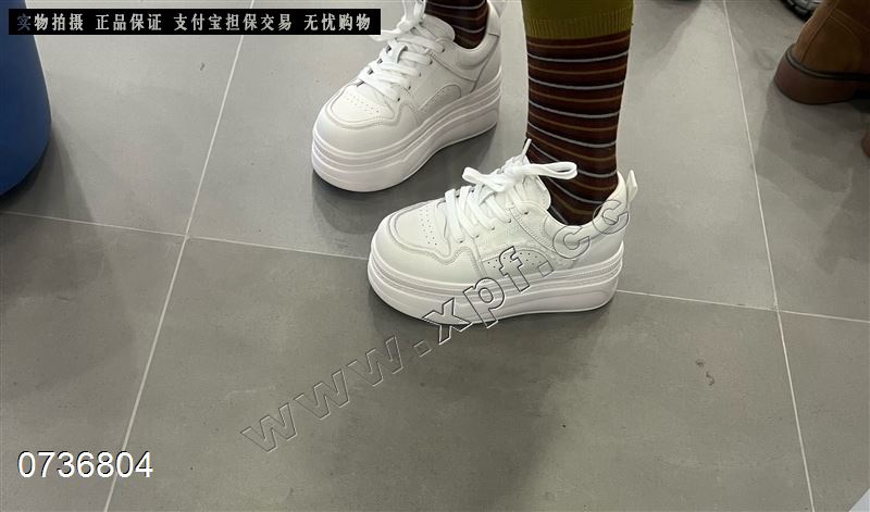 新款头层牛皮厚底休闲鞋小白鞋5652