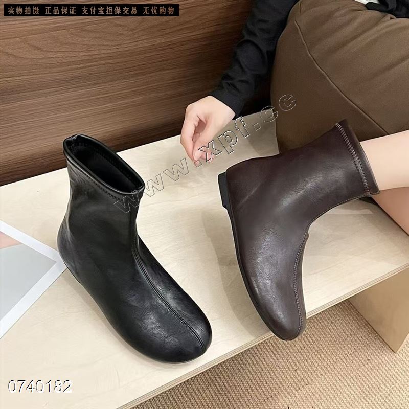 新款复古圆头短靴 1728