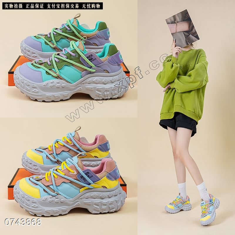 新款轮胎厚底休闲鞋9308