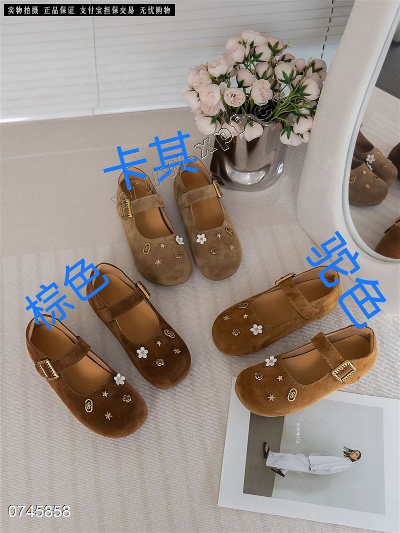 新款内增2.5公分浅口磨砂牛皮单鞋8803