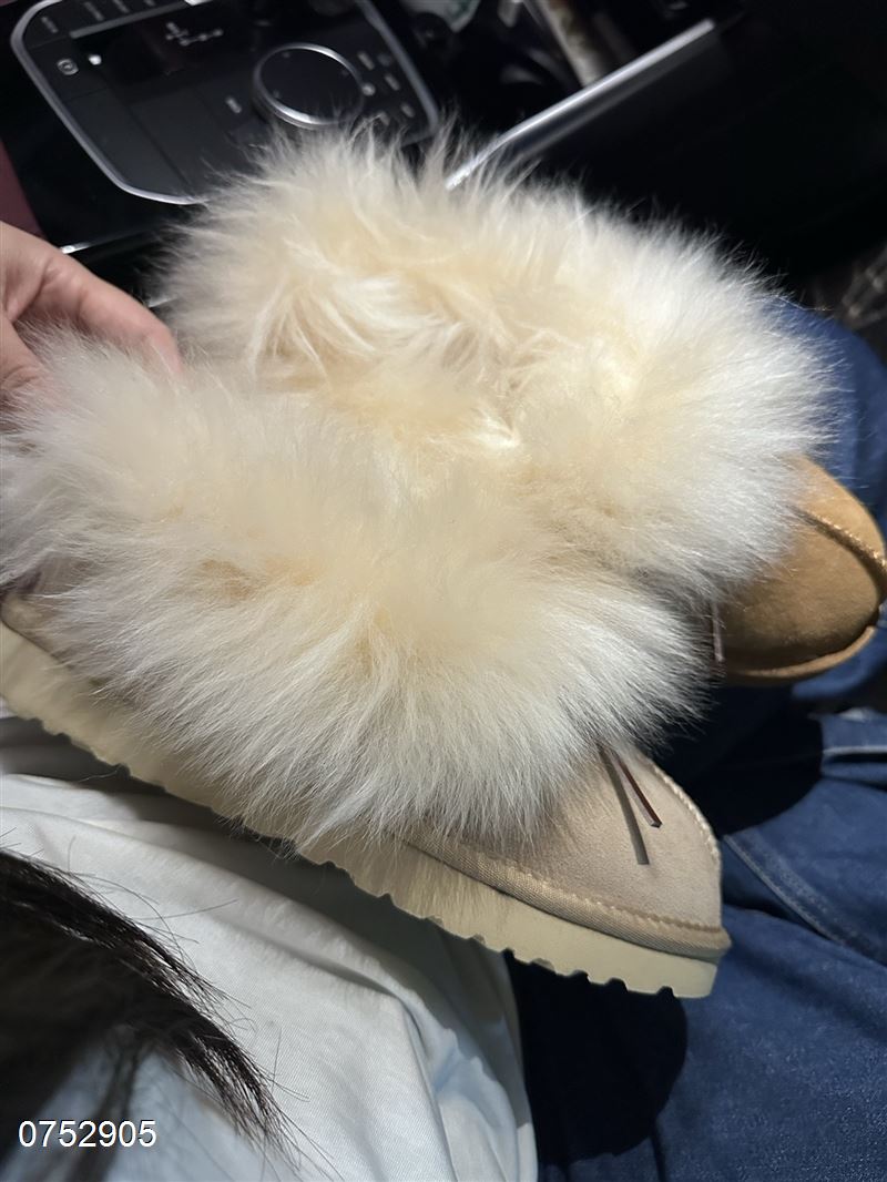 新款磨砂皮真毛雪地靴